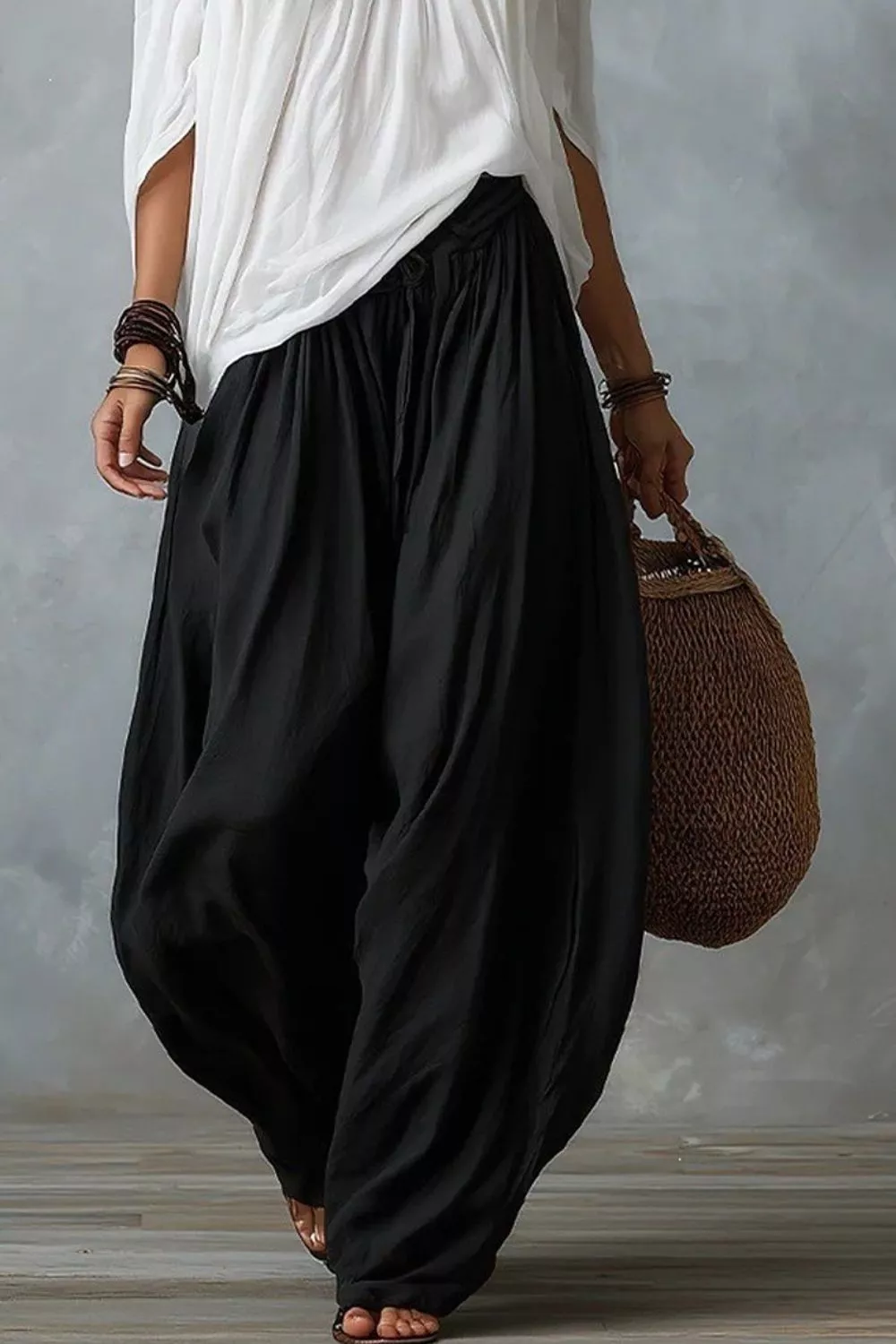 Full Size Off-Shoulder Top and Wide-Leg Pants Set Plus Size, image 6