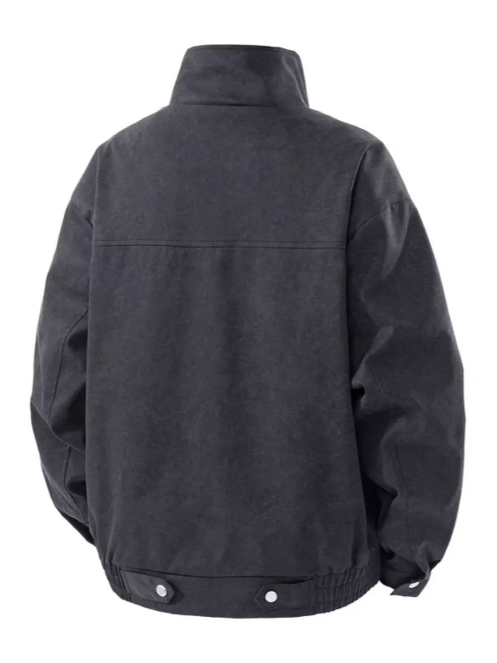 Men's Plus Size Casual Stand Collar Zipper Jacket, image 4