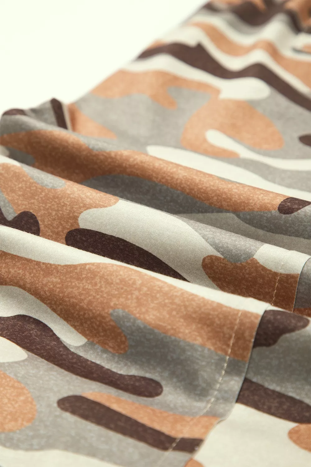 Camouflage Printed Drawstring Elastic Waist Jogger Pants, image 12