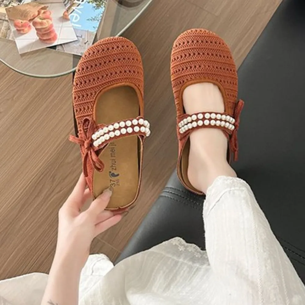 Hollow Out Round Toe Flat Slip-Ons, image 12
