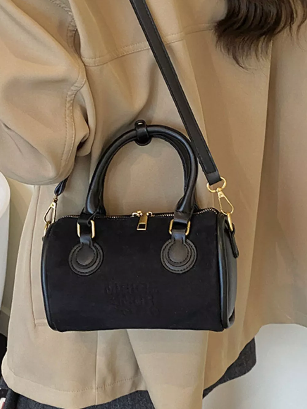 Barrel Crossbody Bag with Top Handle, image 4