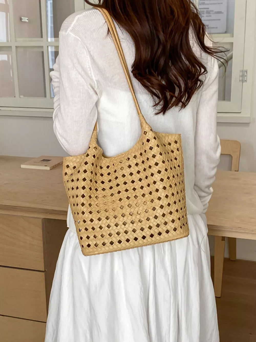 Woven Leather Shoulder Bag, image 9