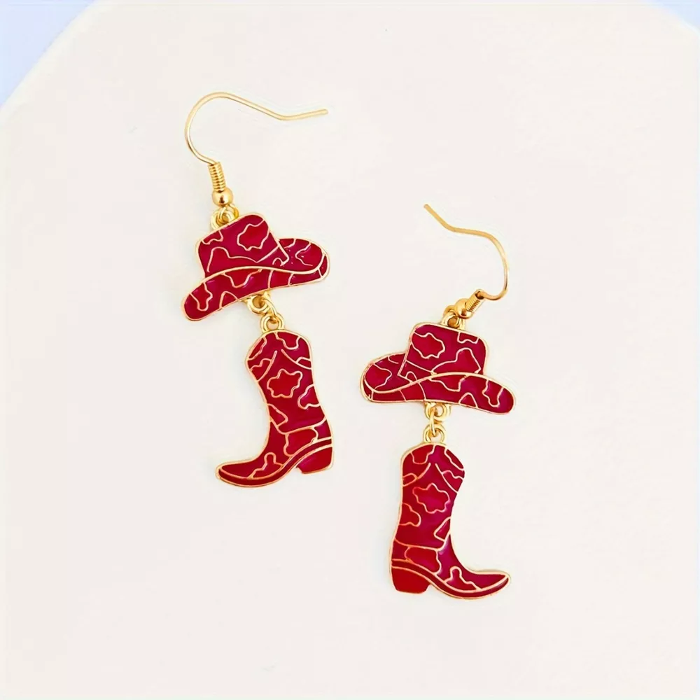 Cowboy Hat and Boot Dangle Earrings, image 5