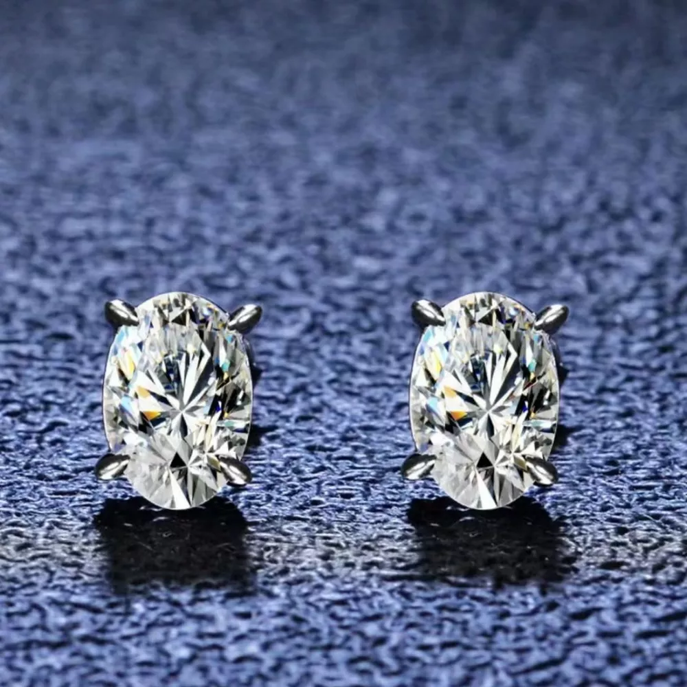 1 Carat Moissanite 925 Sterling Silver Stud Earrings, image 9