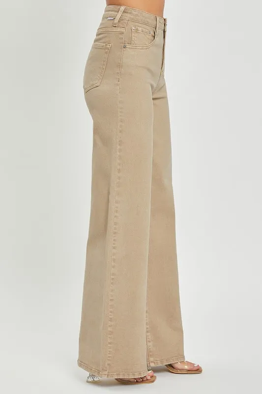 Full Size Tummy Control High Rise Wide Leg Jeans Plus Size, image 5