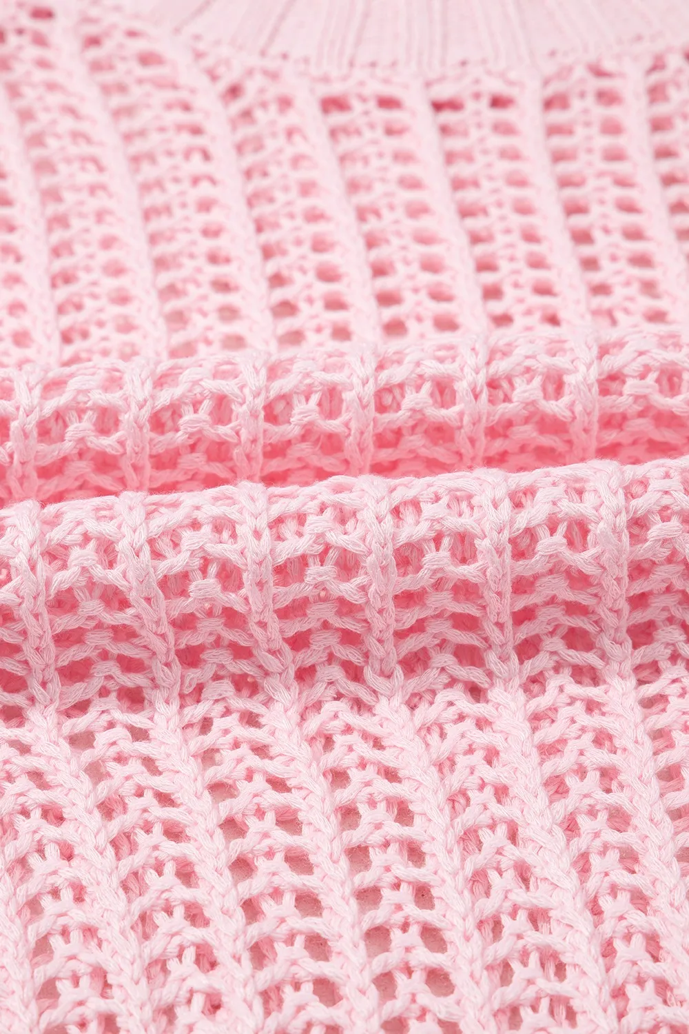 Hollow-out Crochet Side Tied Short Sleeve Knit Cover Up, image 15