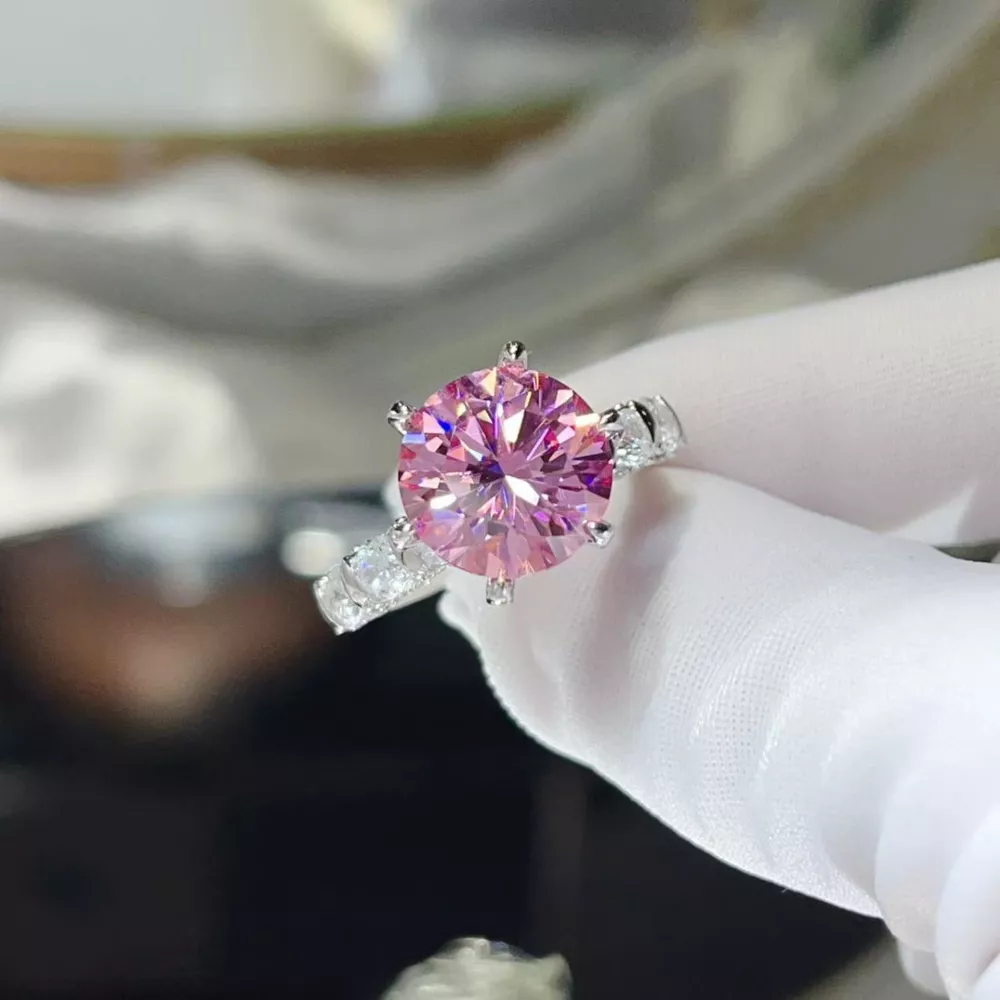 5 Carat Moissanite 6-Prong 925 Sterling Silver Ring, image 3