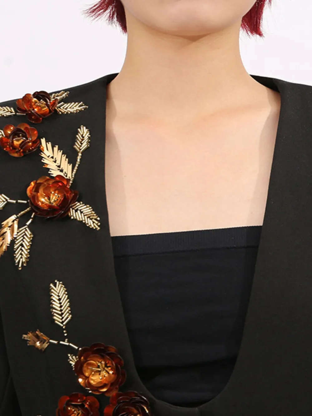 Embroidered Long Sleeve Blazer, image 6