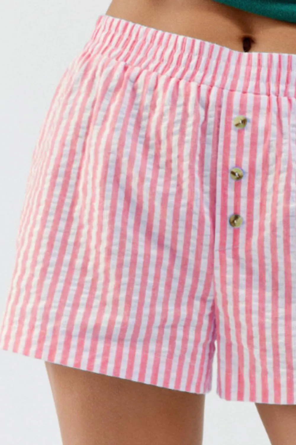Striped Elastic Waist Shorts, image 20