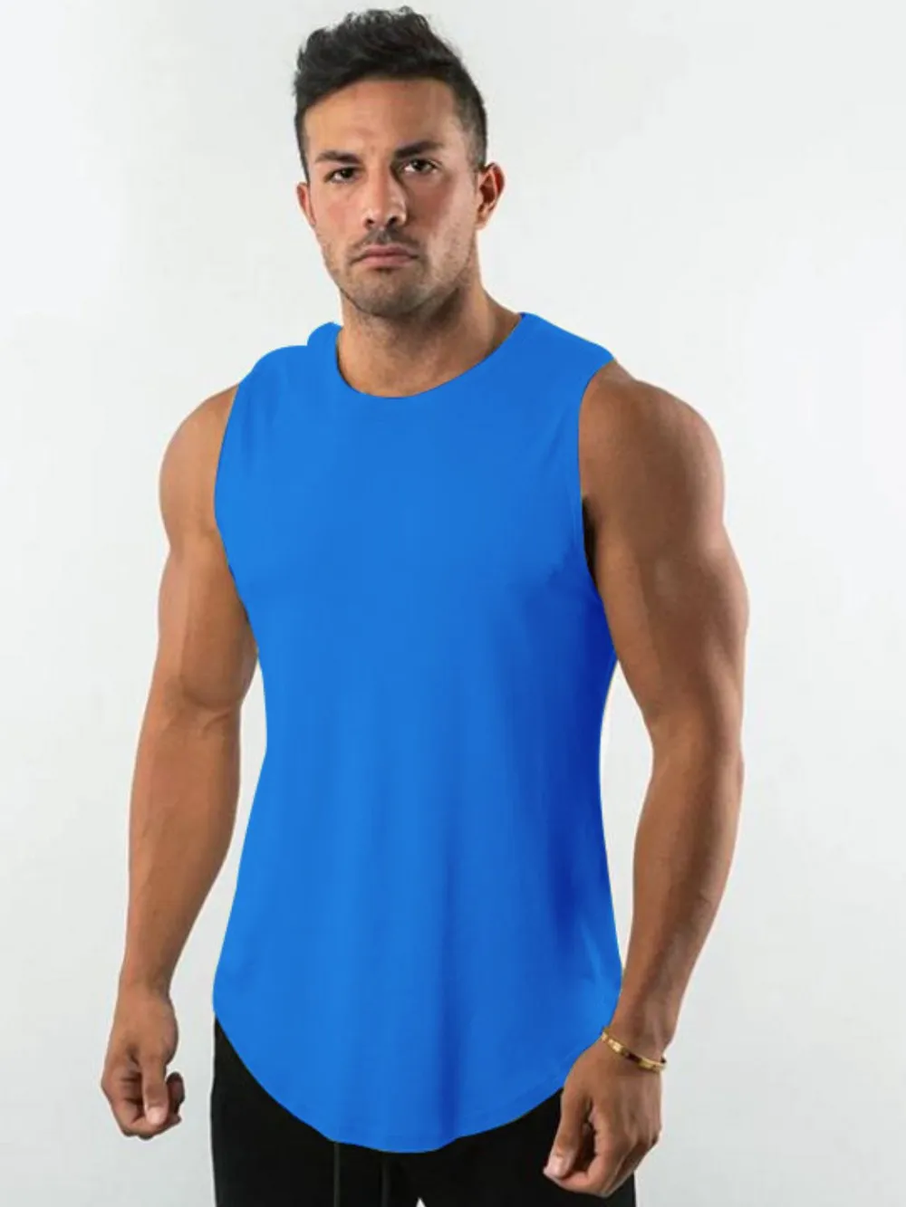 Men's Plus Size Round Neck Tank