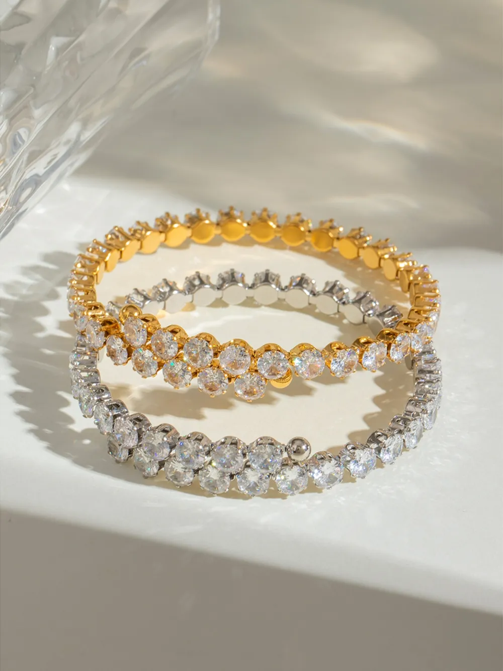 Stainless Steel Inlaid Zircon Bracelet, image 13