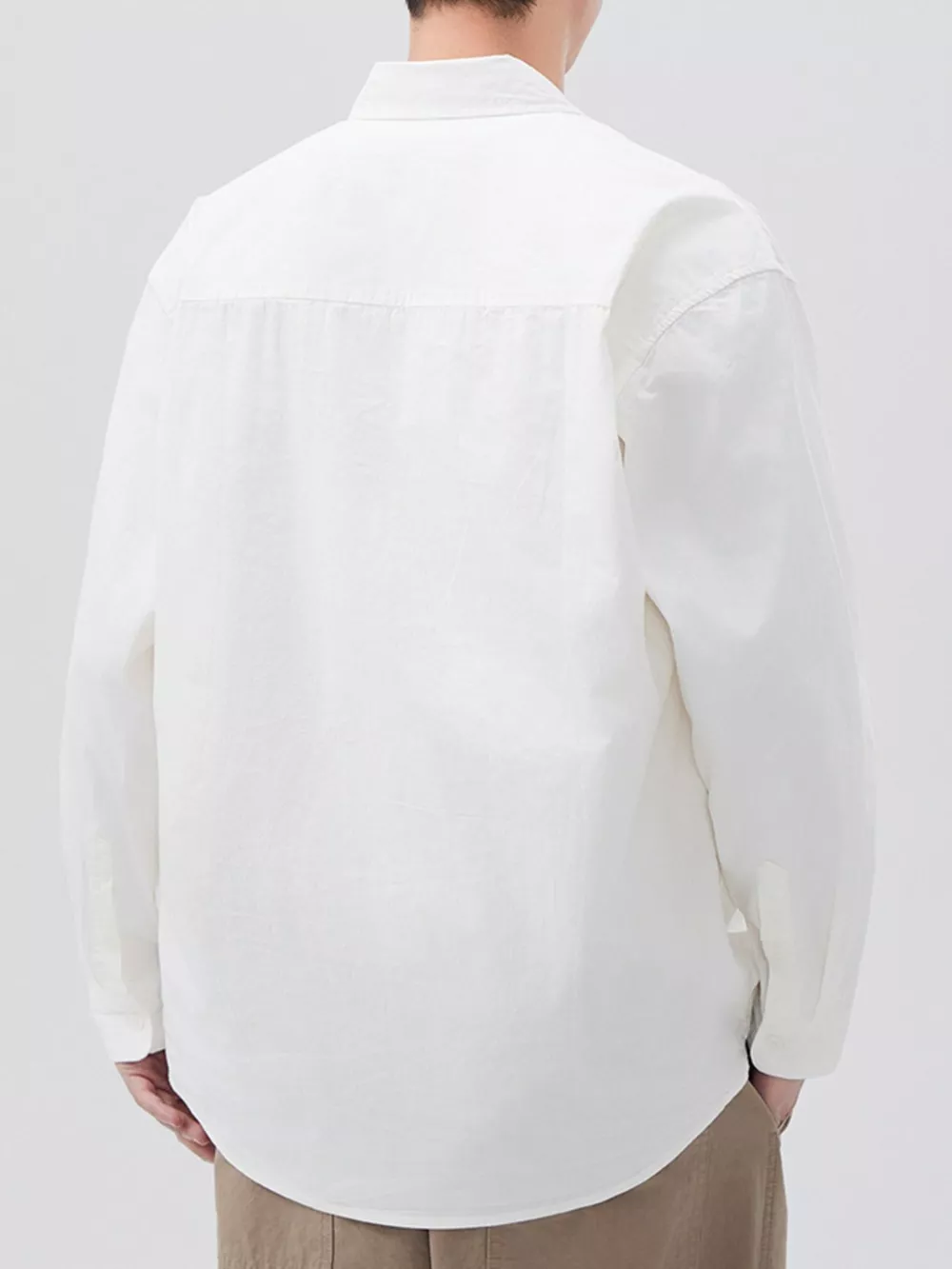 Men's Plus Size Button Up Long Sleeve Shirt, image 4