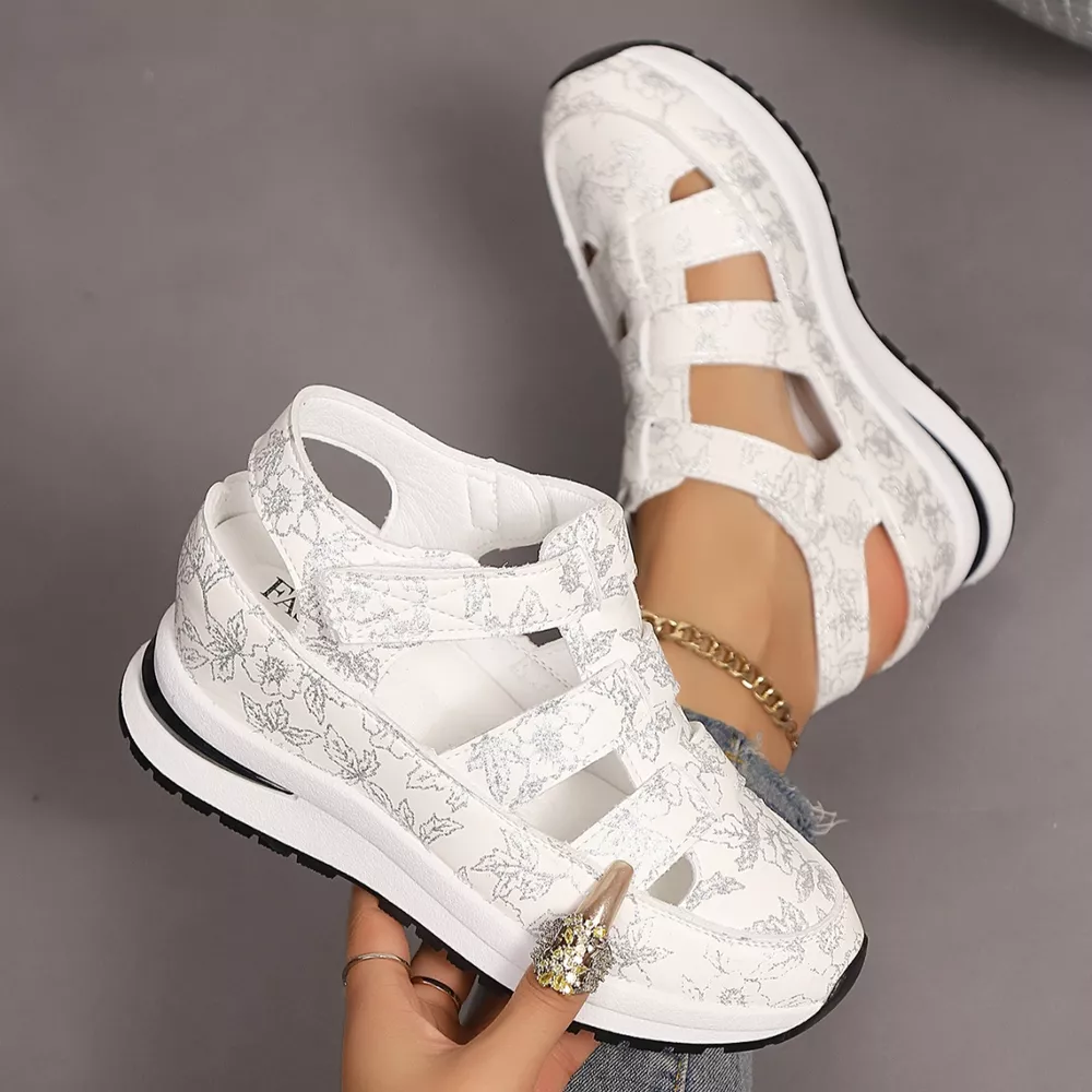 Cutout Wedge Sandals, image 5