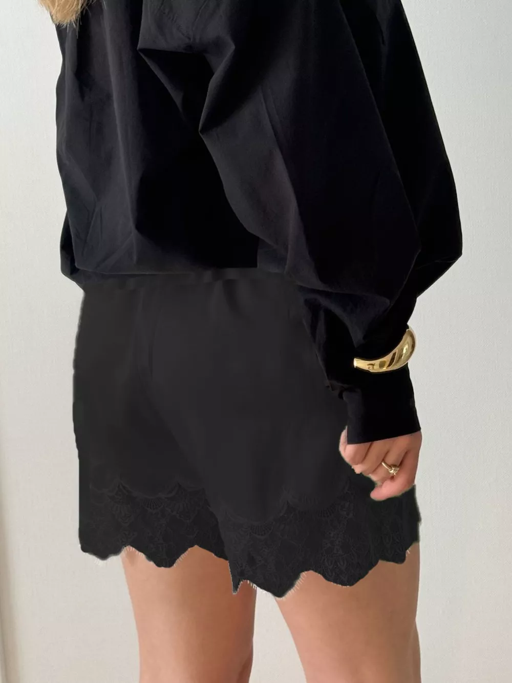 Lace Trim Elastic Waist Shorts, image 16