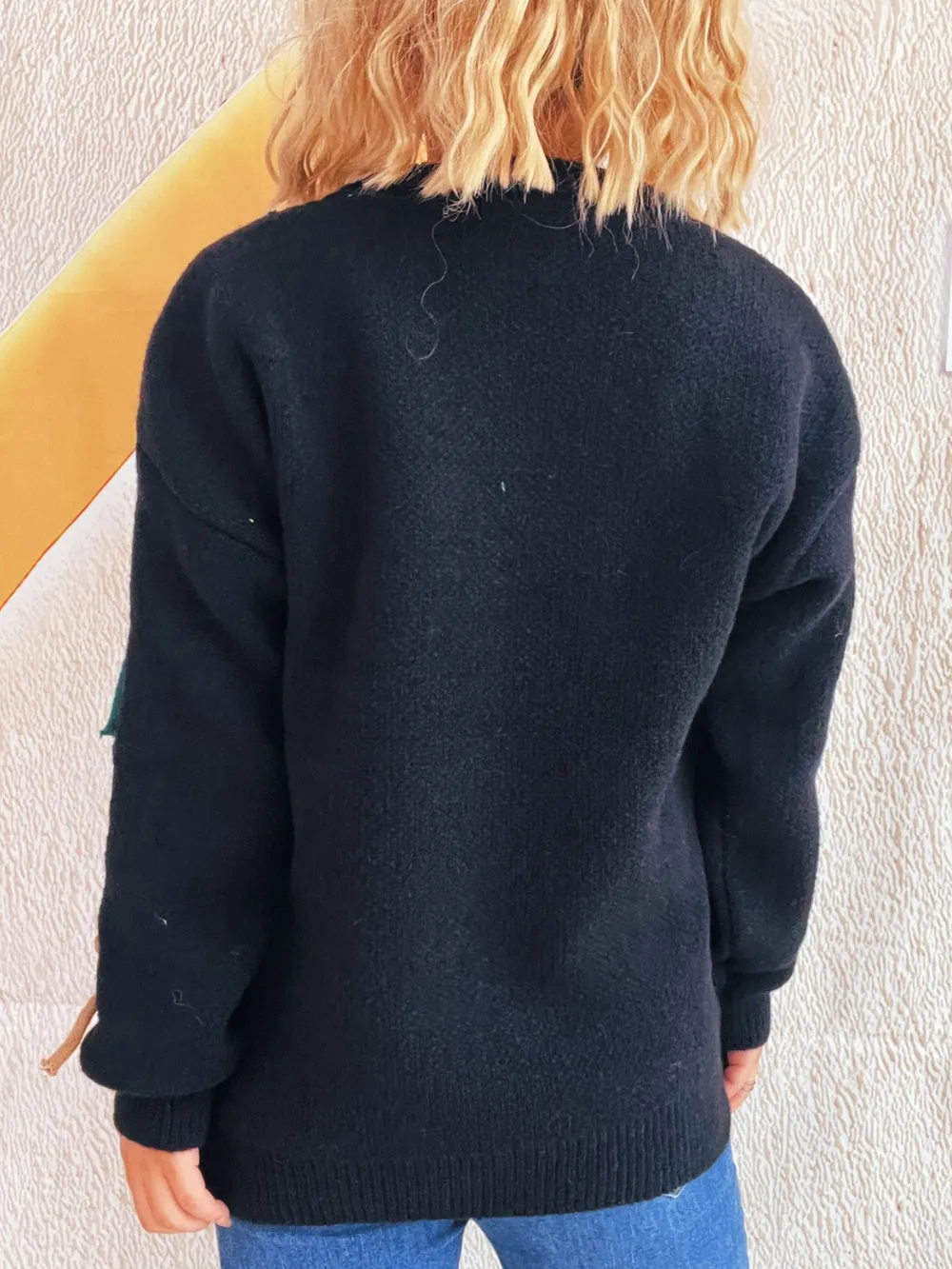 Colorful Bow Round Neck Sweater, image 5
