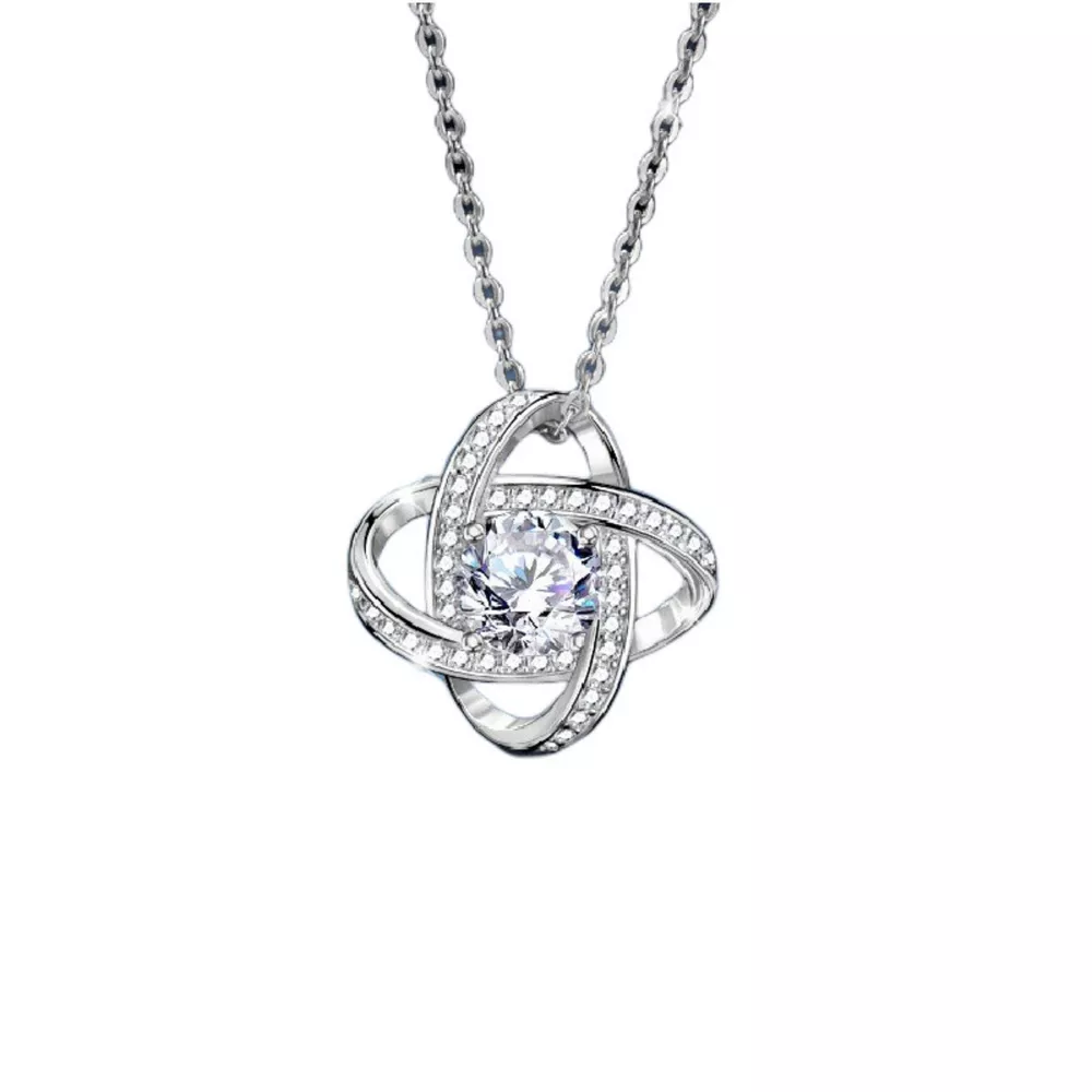 1 Carat Moissanite 925 Sterling Silver Pendant Necklace, image 4