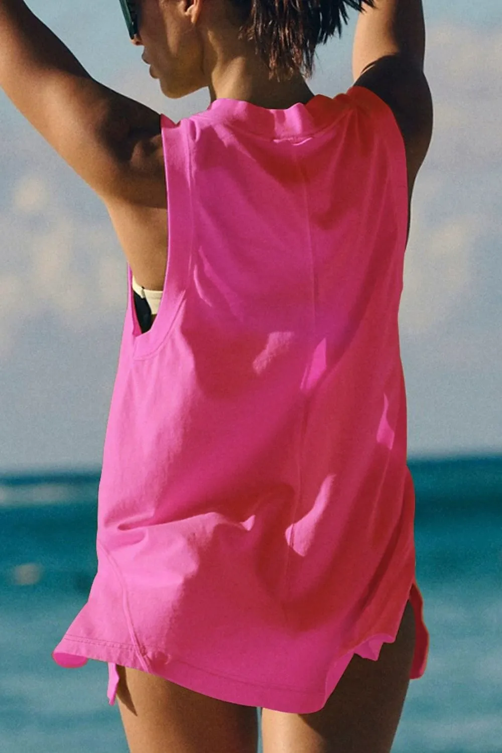 Side Slit V-Neck Tank, image 15