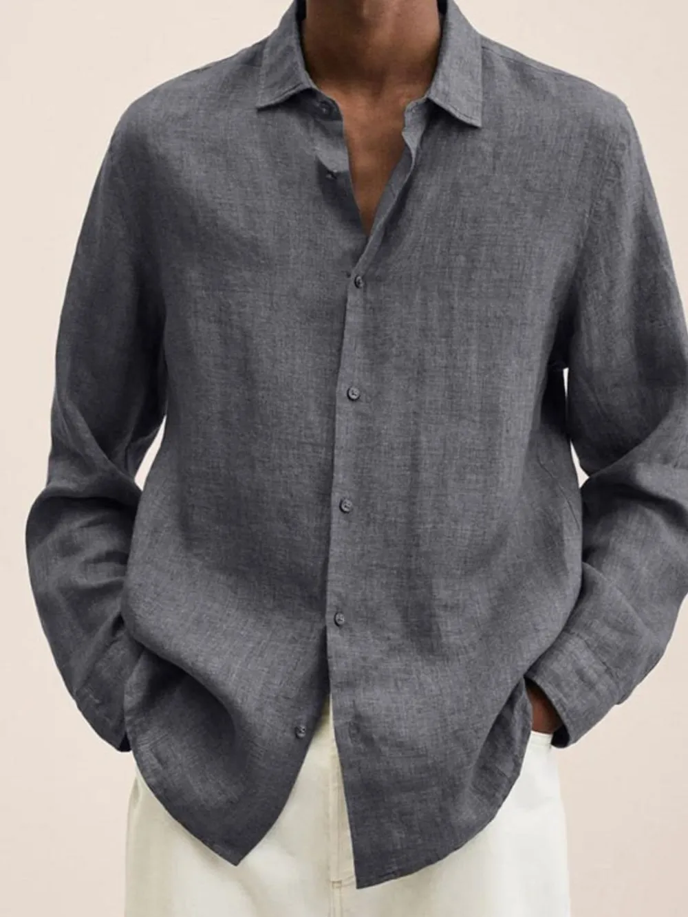 Men's Full Size Button-Down Long Sleeve Shirt Plus Size, image 2