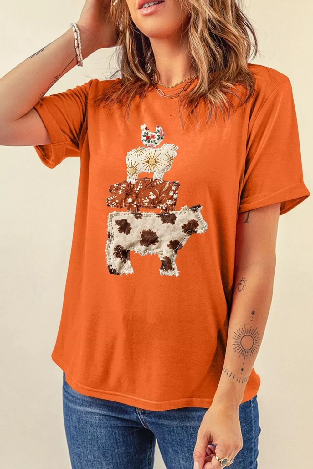 Unique Animal Design Short Sleeve T Shirt, image 4