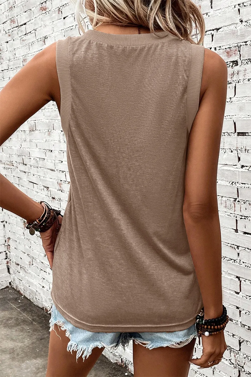V-Neck Wide Strap Tank, image 15