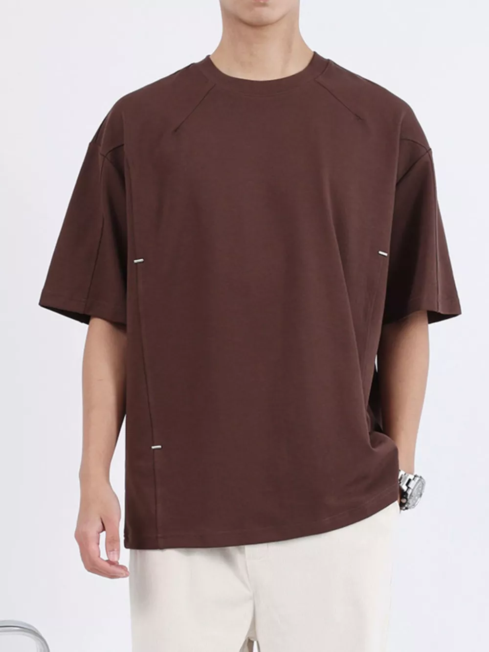 Men's Plus Size Half Sleeve Oversized T-Shirt, image 2