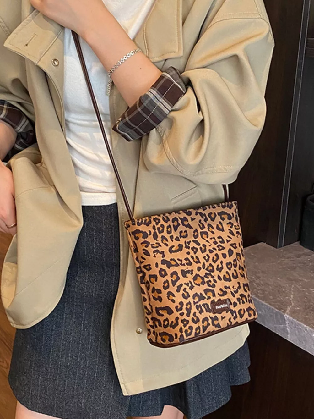 Leopard Print Crossbody Bag, image 5