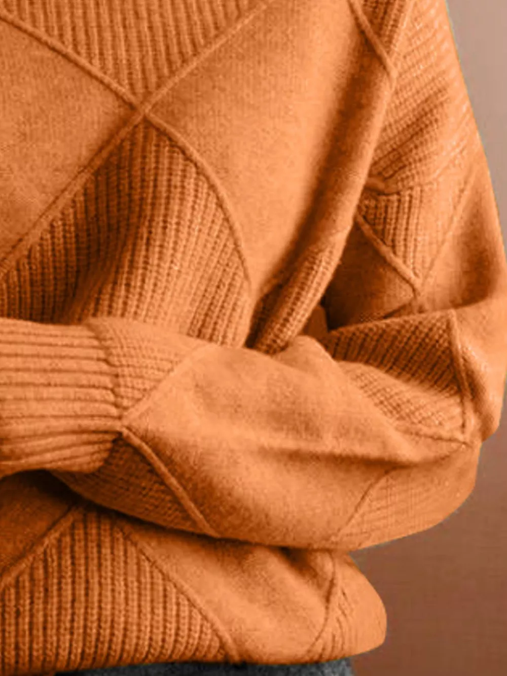 Argyle Pattern Turtleneck Sweater, image 11
