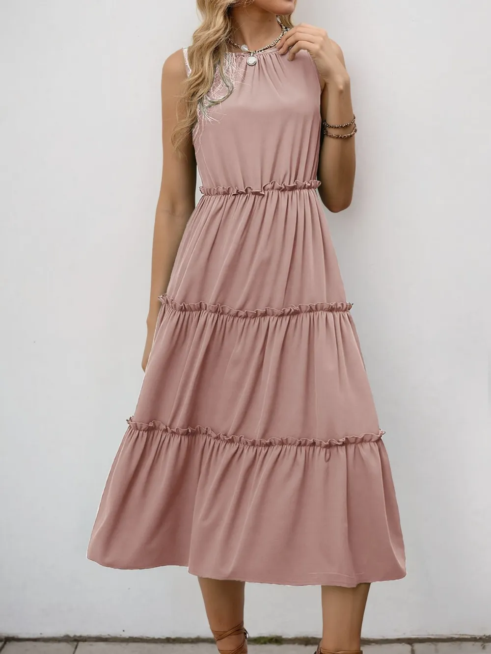 Frill Tiered Midi Dress, image 28