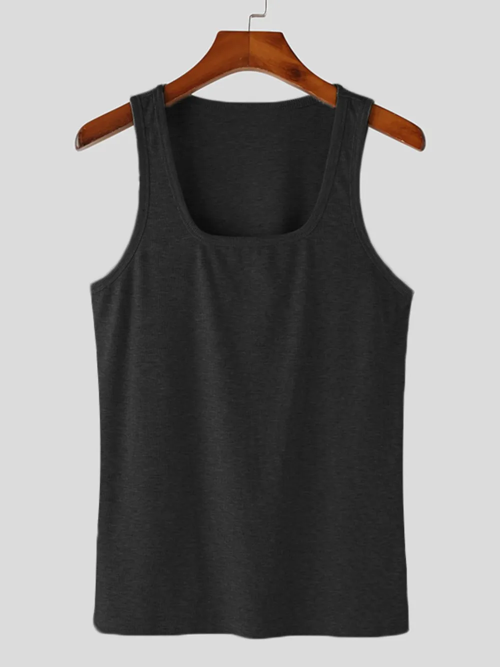 Men's Square Neck Wide Strap Tank, image 6