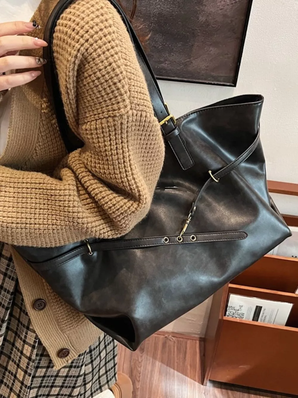 PU Leather Tote Bag, image 5