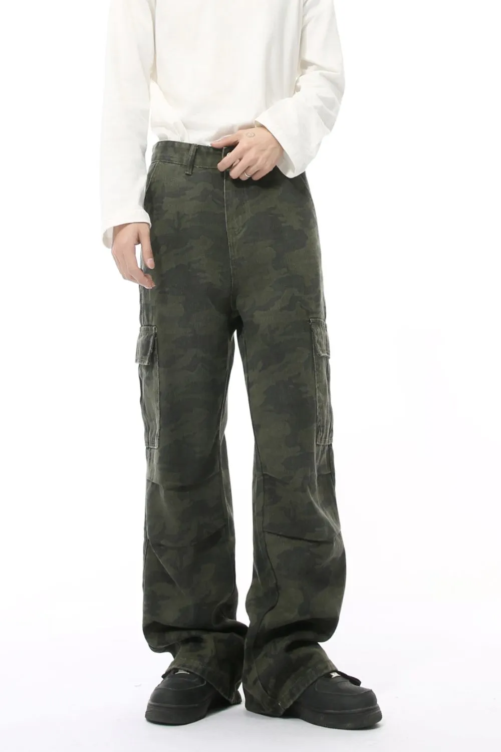 Camouflage Cargo Jeans with Pockets, image 5