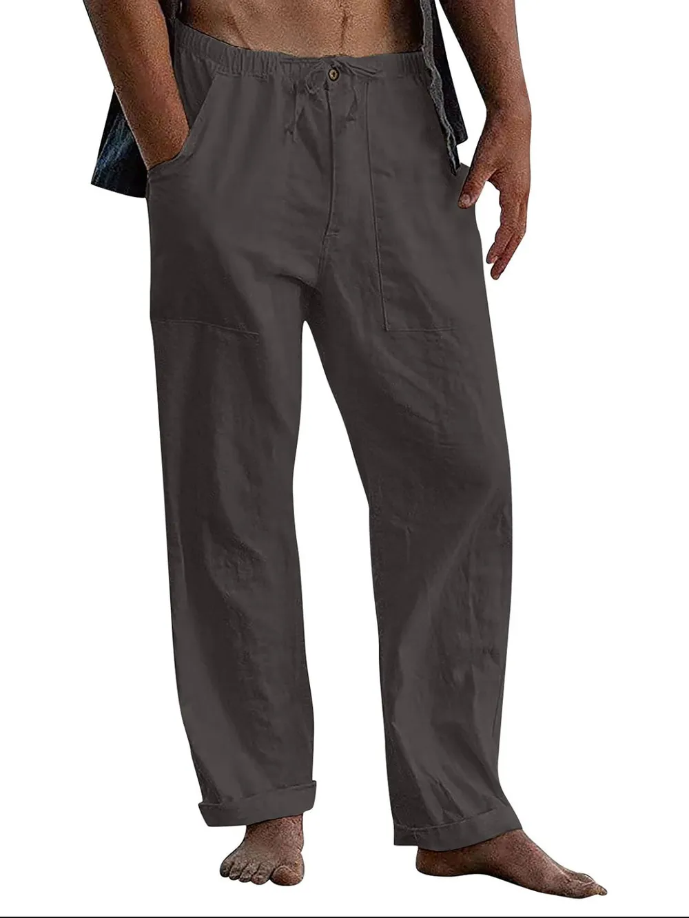 Men's Full Size Drawstring Straight Leg Pants Plus Size, image 13