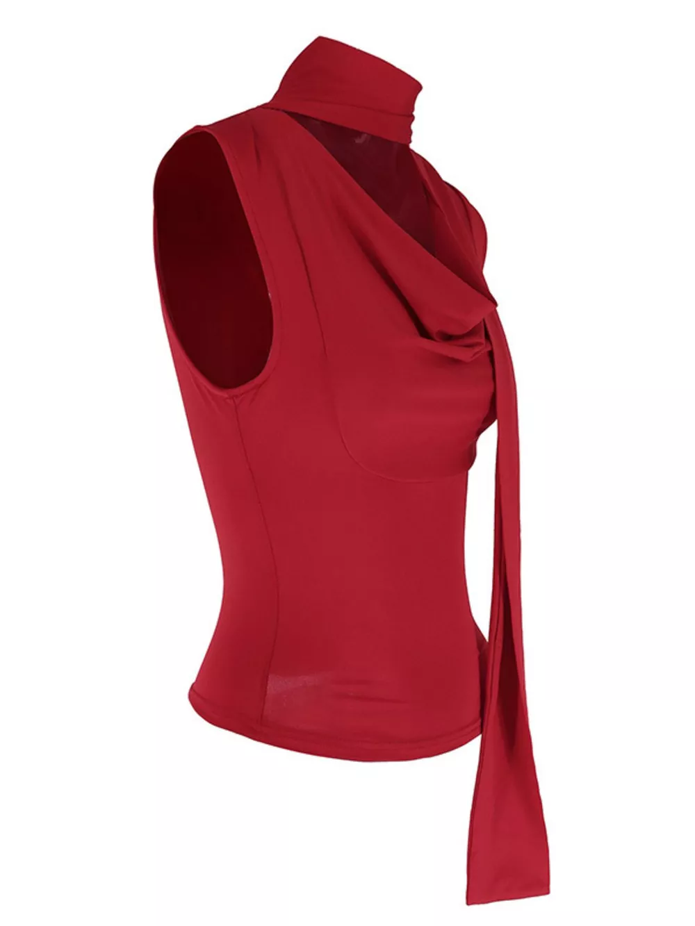 Cowl Neck Ruched Cami, image 6
