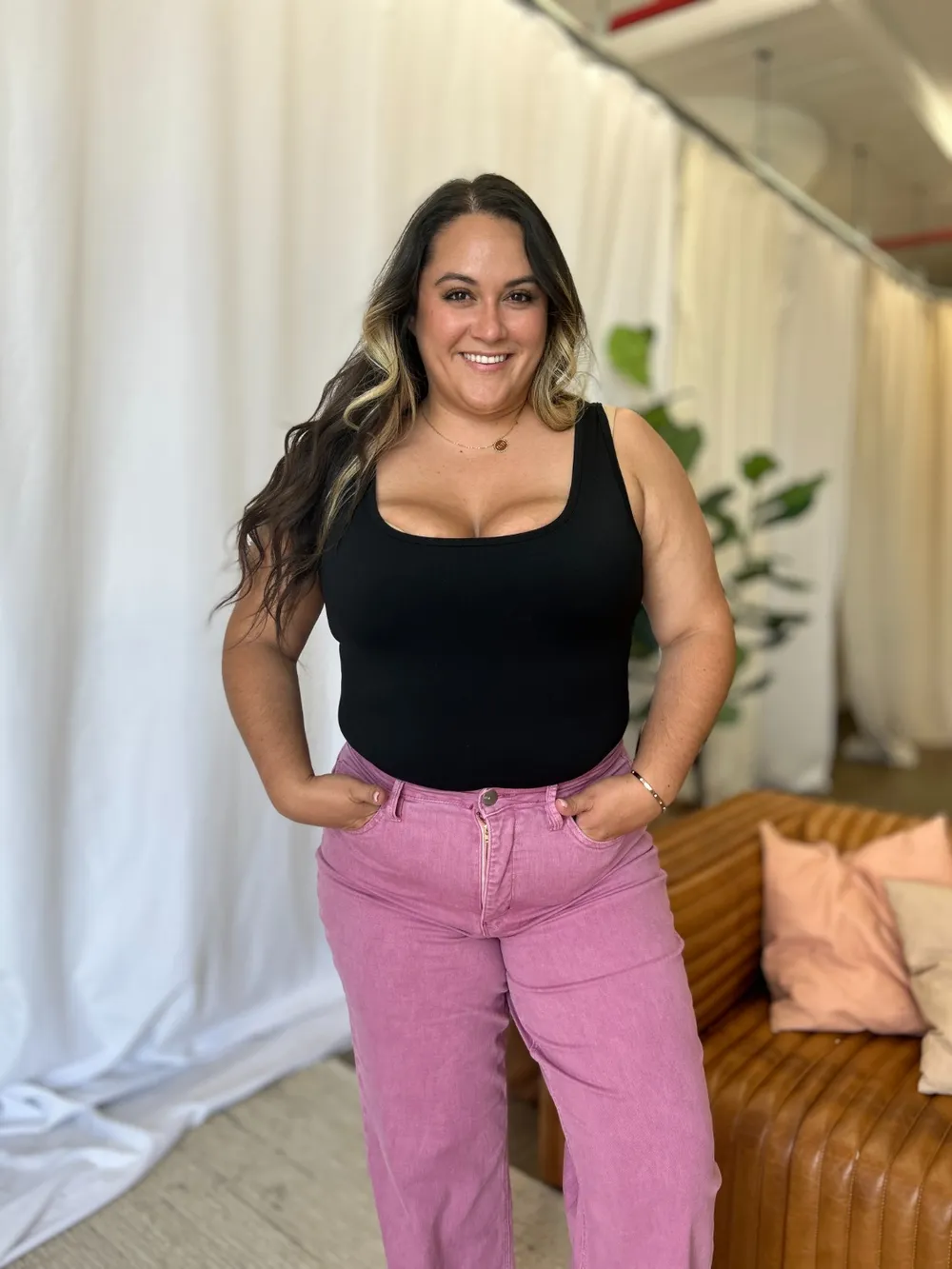 Full Size High Rise Garment Dye Wide Leg Jeans, image 21