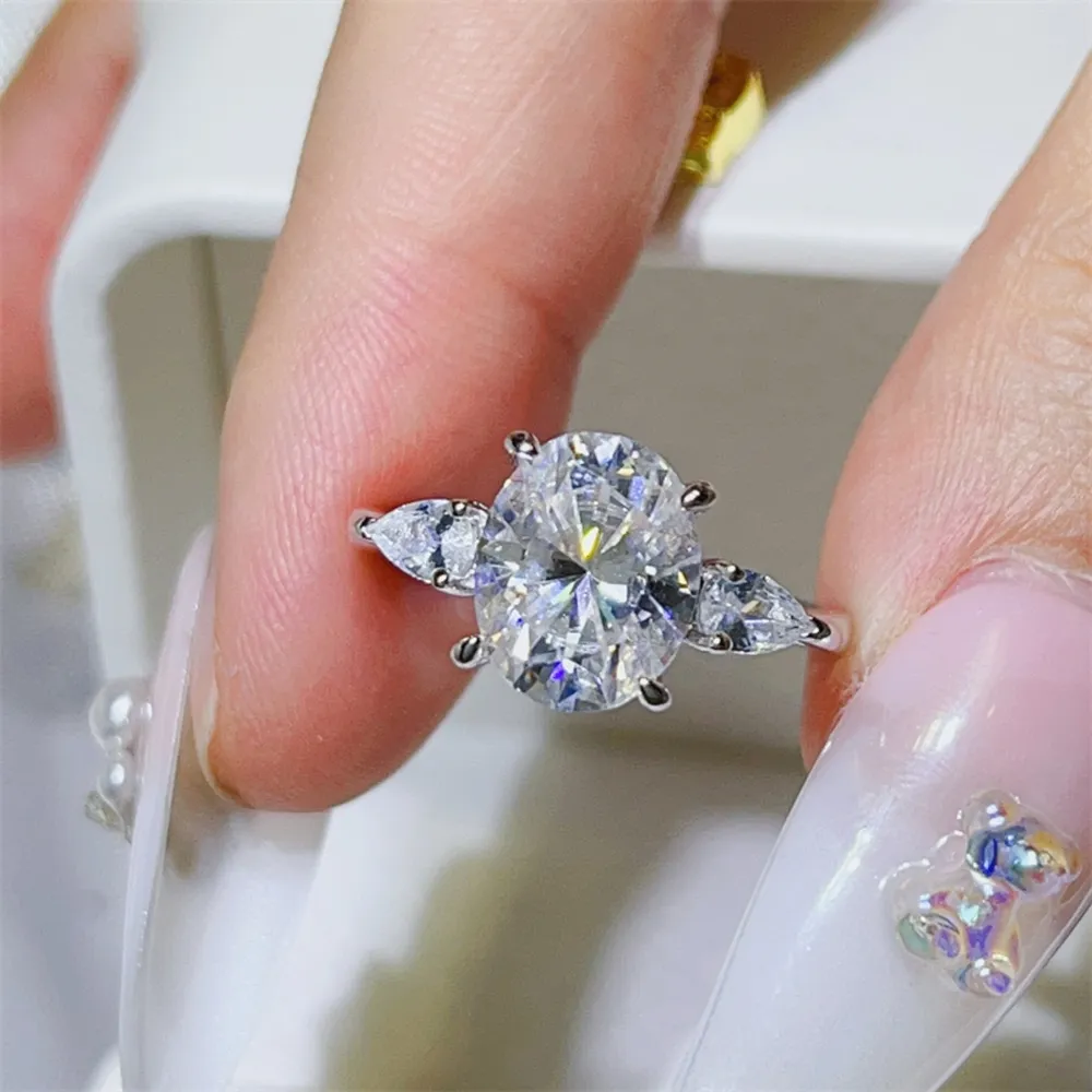 3 Carat Moissanite 925 Sterling Silver Ring, image 5