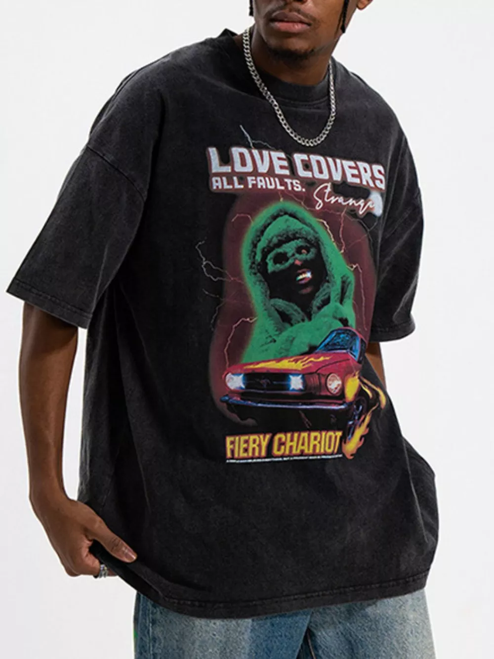 Men's Graphic Round Neck Short Sleeve T-Shirt, image 2