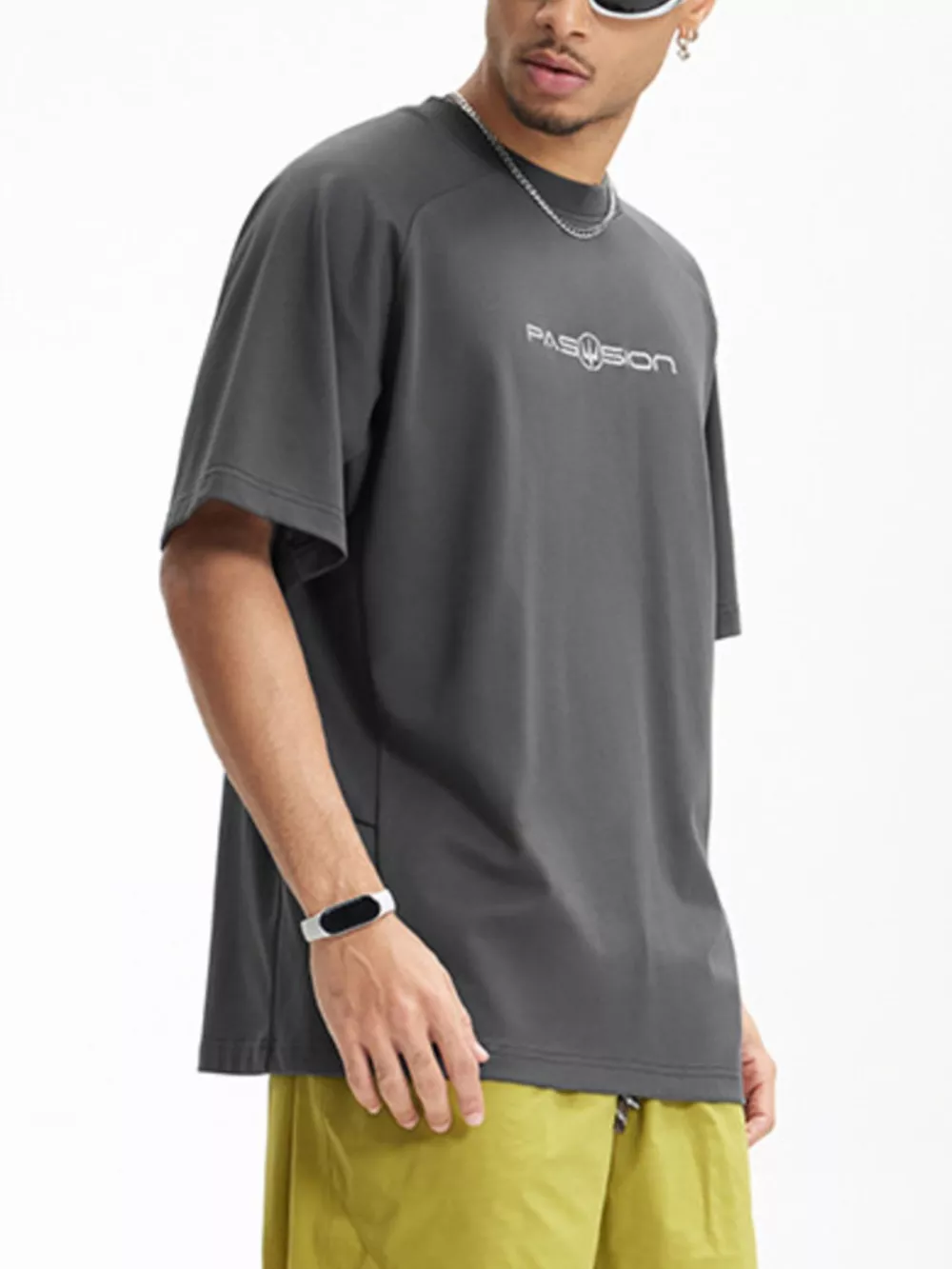Men's Letter Round Neck Half Sleeve T-Shirt, image 5