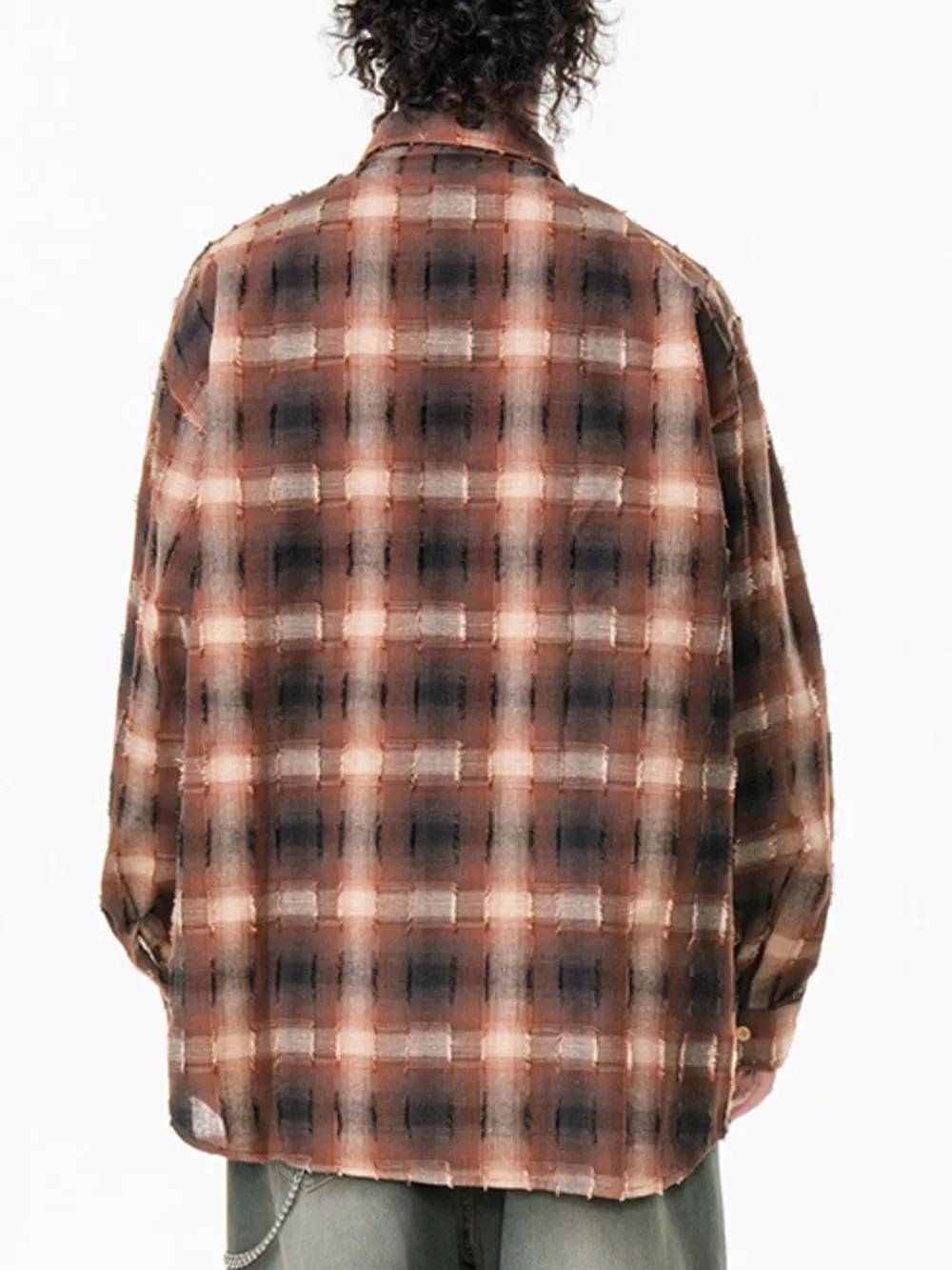 Men's Plus Size Plaid Button Up Long Sleeve Shirt, image 3