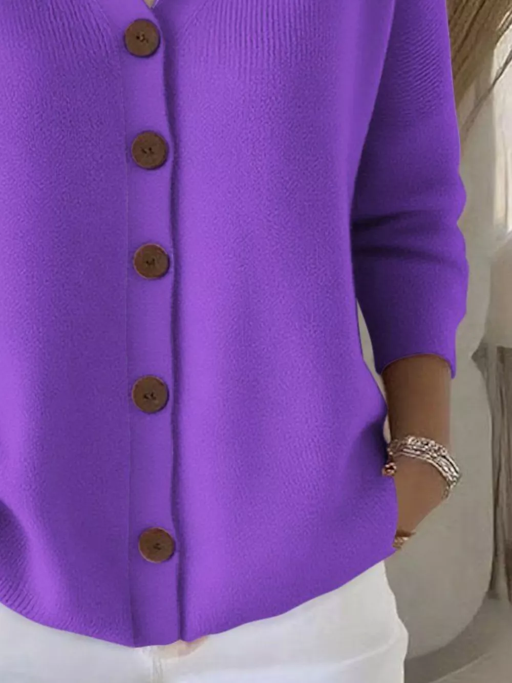 Full Size Hooded Button-Down Knit Cardigan Plus Size, image 17