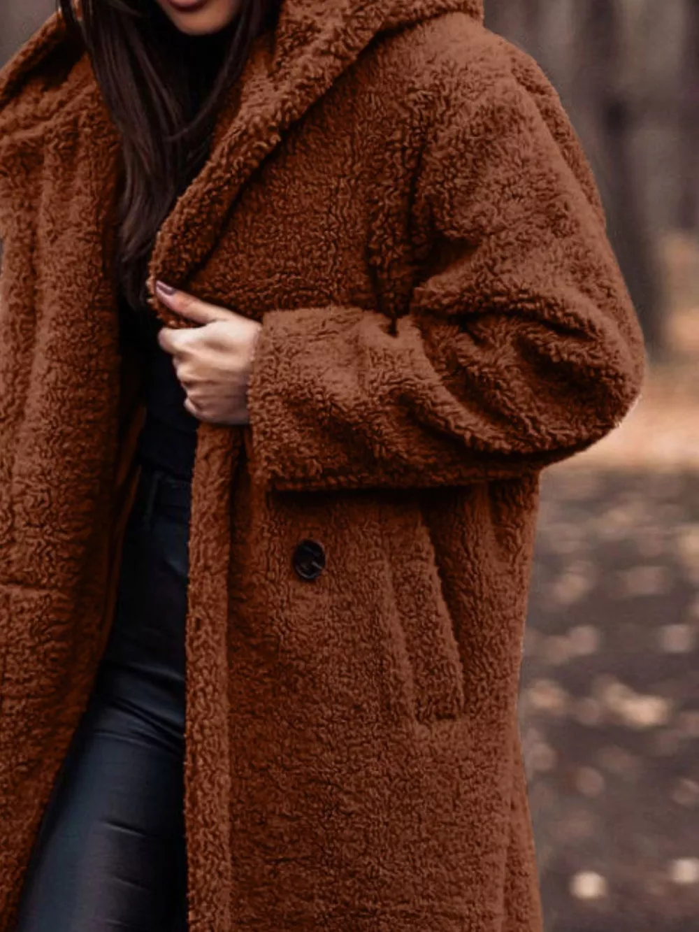 Teddy Bear Hooded Longline Outerwear, image 20