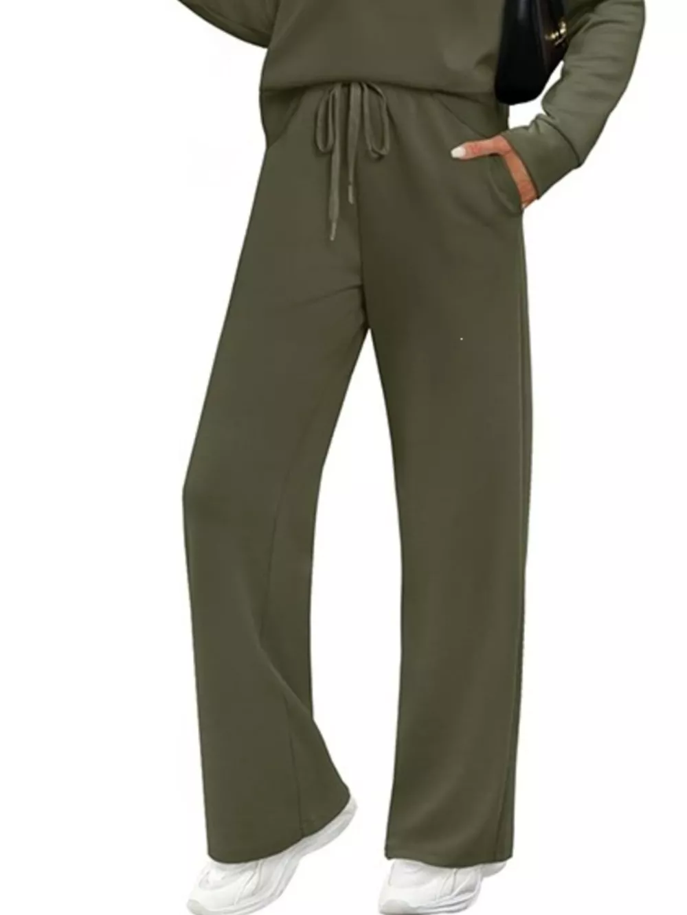 Full Size Casual Long Sleeve Crewneck Top and Drawstring Pants Set Plus Size, image 11