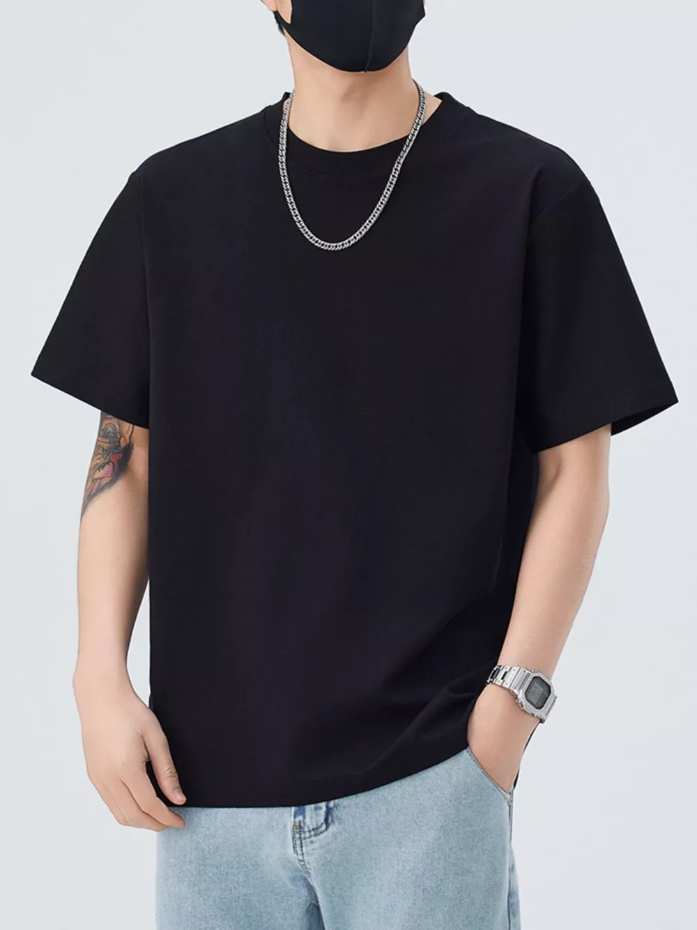 Men's Full Size Round Neck Short Sleeve T-Shirt Plus Size, image 3