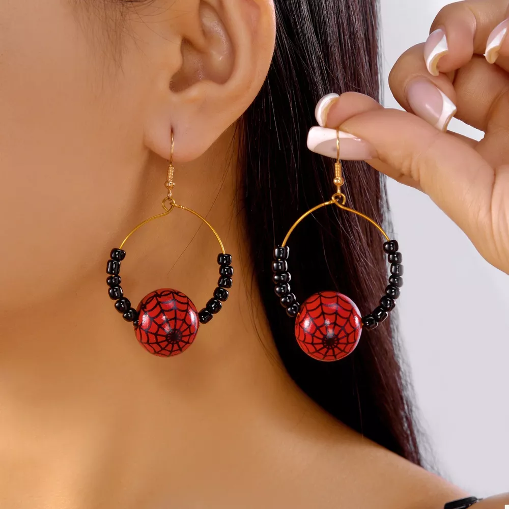 18K Gold-Plated Halloween Bead Earrings