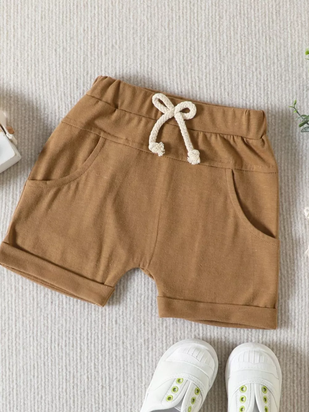 Children's Striped Color Block Casual Top and Shorts Set, image 9