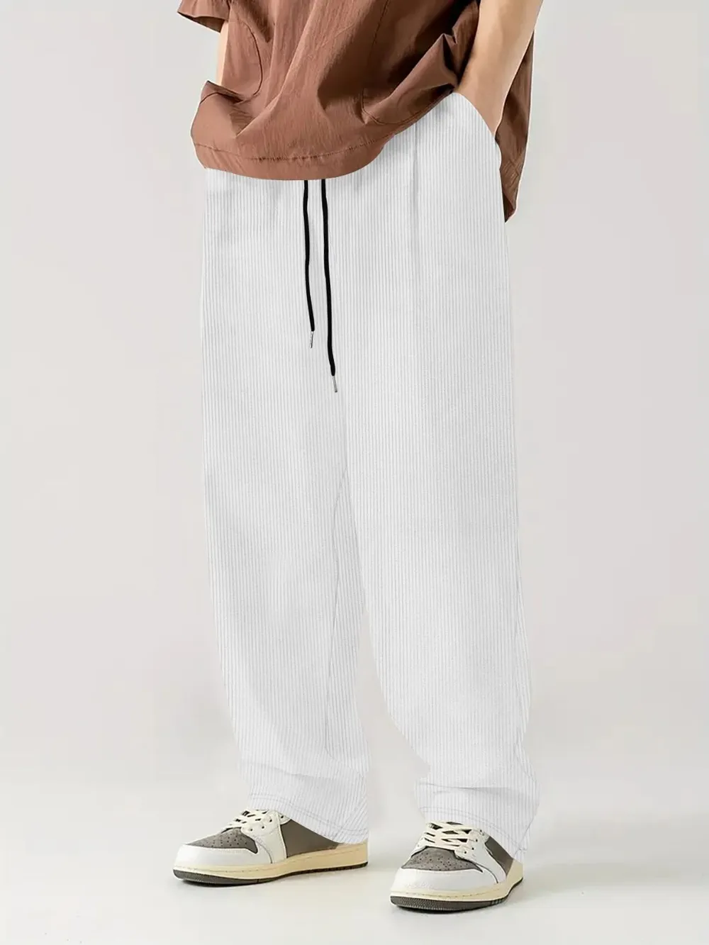 Men's Full Size Drawstring Wide Leg Pants Plus Size, image 5