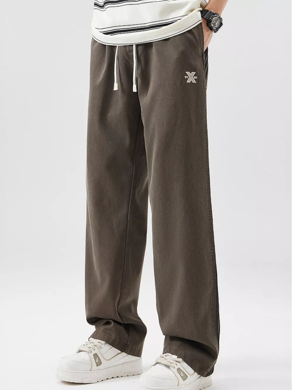 Men's Full Size Drawstring Wide Leg Pants Plus Size, image 9