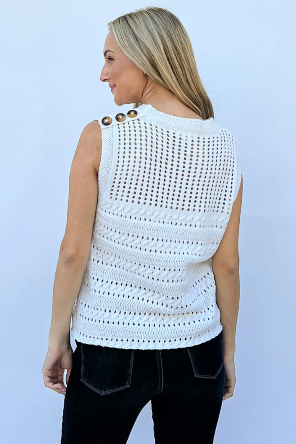 Hollowed Out Buttoned Tank, image 5
