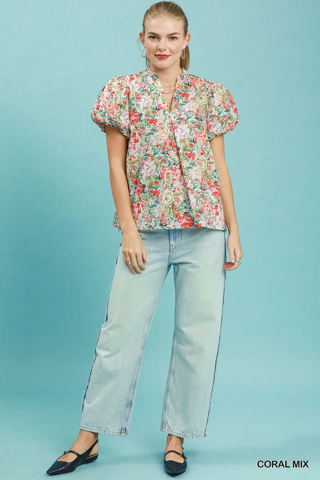 Floral Puff Sleeve Blouse, image 5