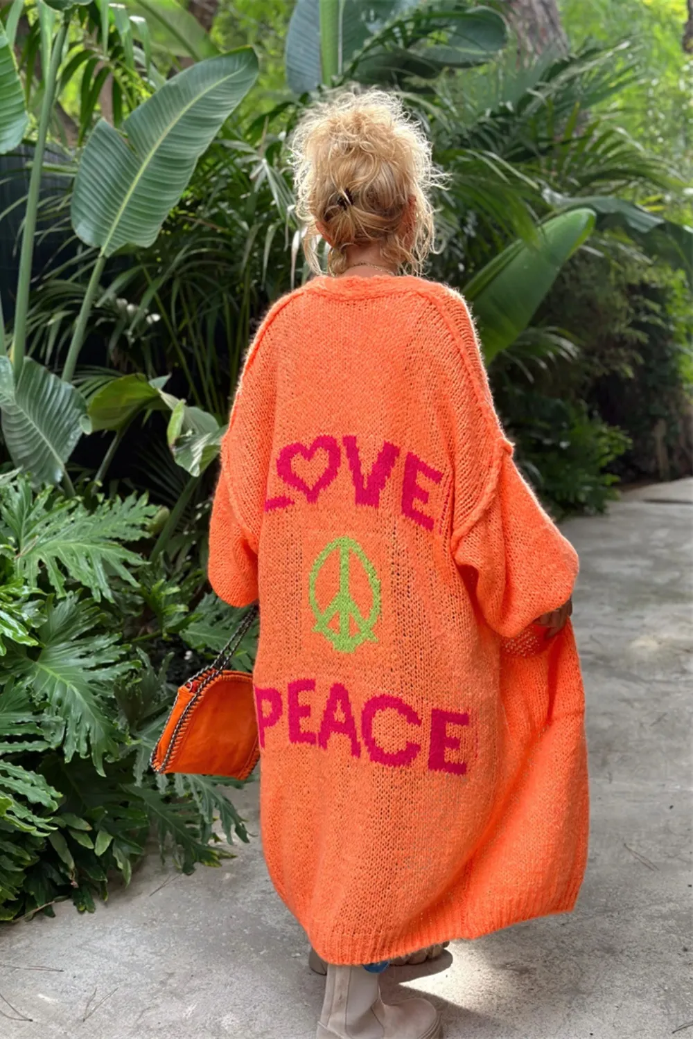 Letter Dropped Shoulder Long Sleeve Cardigan, image 31