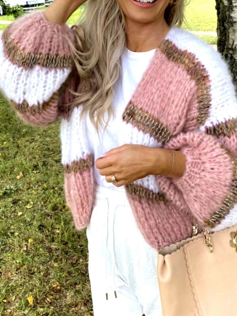 Color Block Open Front Cardigan, image 4